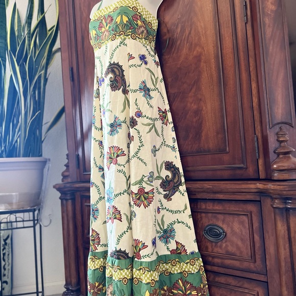 NWT Caroline Constas White and Green Halter Sundress Resort Wear - Picture 4 of 8